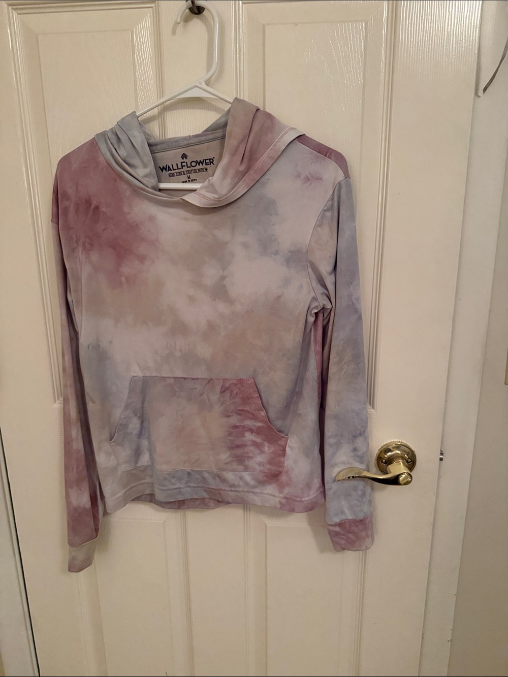 Wallflower Tie-Dye Hoodie in Lavender and Blush